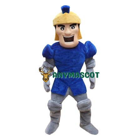 Friendly Realistic Knight Boy Mascot Costume