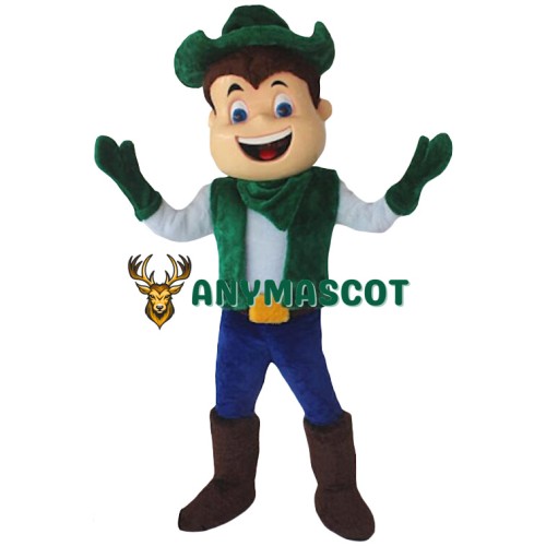 Friendly Realistic Lightweight Cowboy Mascot Costume