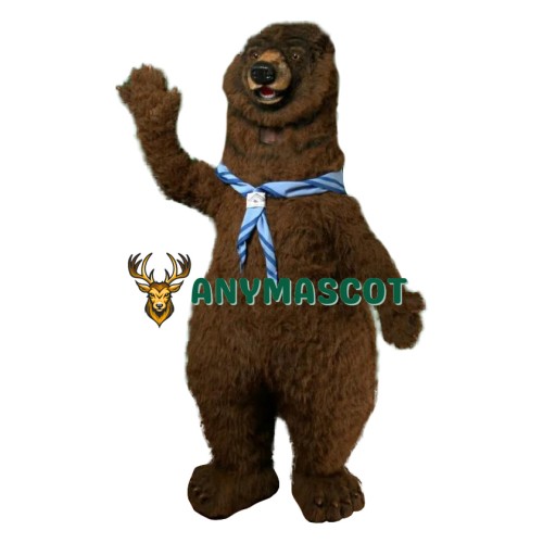 Friendly Realistic Lightweight Brown Bear Mascot Costume