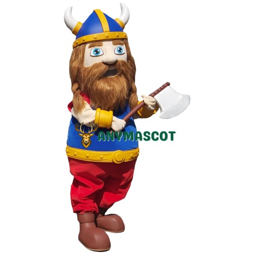 Superb Friendly Realistic Viking Mascot Costume