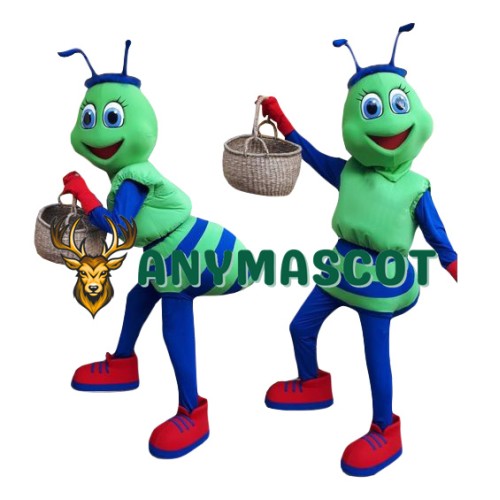 Happy Lightweight Green Ant Mascot Costume
