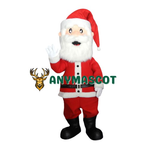 Friendly Realistic Santa Claus Mascot Costume