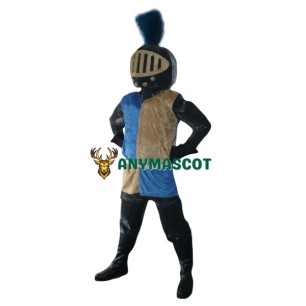 Blue Black Lightweight Knight Mascot Costume