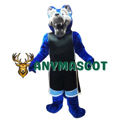Sport Lightweight Blue Wolf Mascot Costume