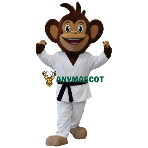 Happy Karate Monkey Mascot Costume