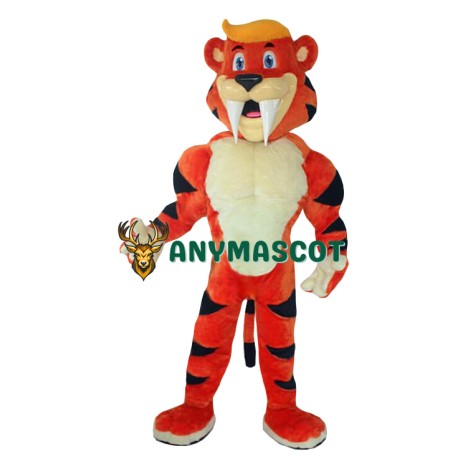 Realistic Lightweight Big Tooth Tiger Mascot Costume