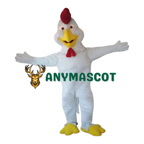 White Lightweight Rooster Mascot Costume
