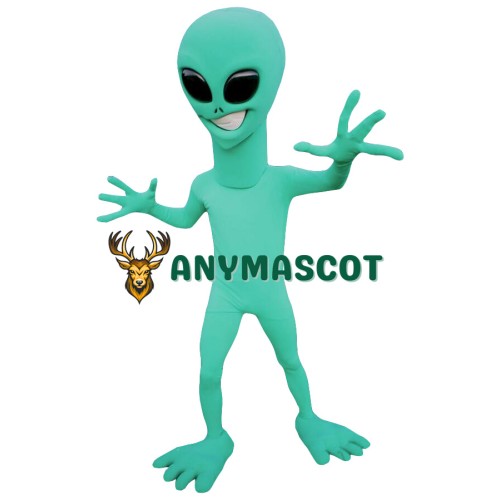 Happy Realistic Lightweight Alien Mascot Costume