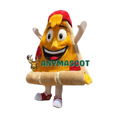 Happy Realistic Lightweight Pizza Mascot Costume