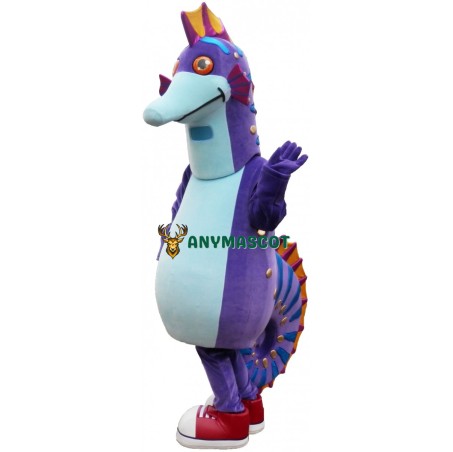Happy Realistic Lightweight Seahorse Mascot Costume