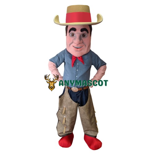 Superb Realistic Lightweight Cowboy Mascot Costume