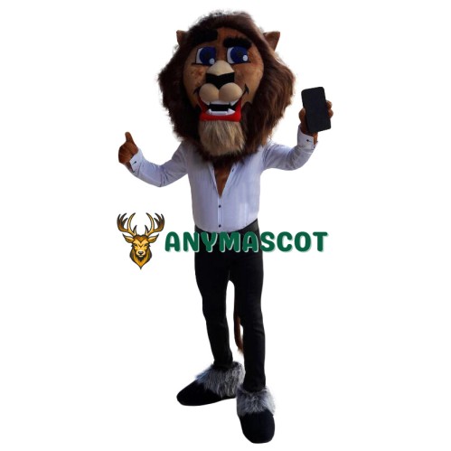 Handsome Realistic Lion Mascot Costume