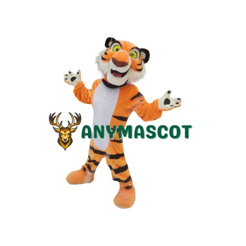 Happy Realistic Lightweight Tiger Mascot Costume Adult Costume