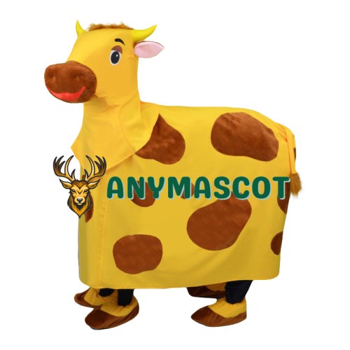 Realistic Lightweight Two People Bull Mascot Costume