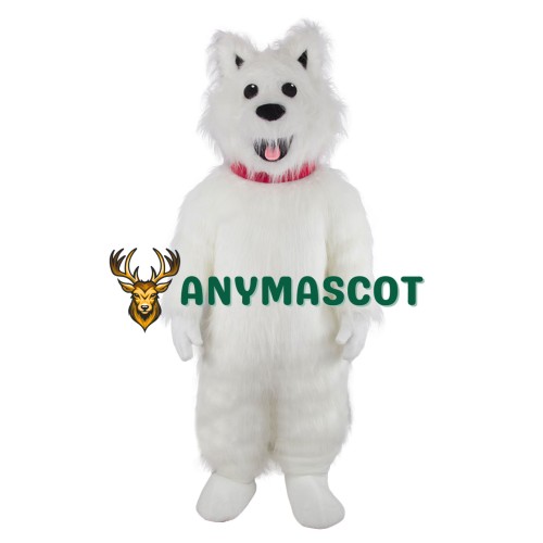 Lovely Realistic Lightweight White Husky Dog Mascot Costume