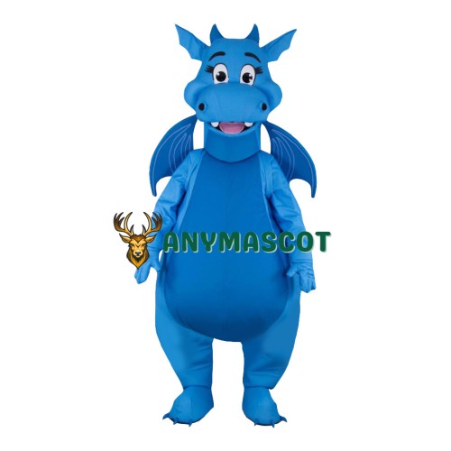 Lovely Realistic Lightweight Blue Dragon Mascot Costume
