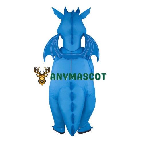 Lovely Realistic Lightweight Blue Dragon Mascot Costume