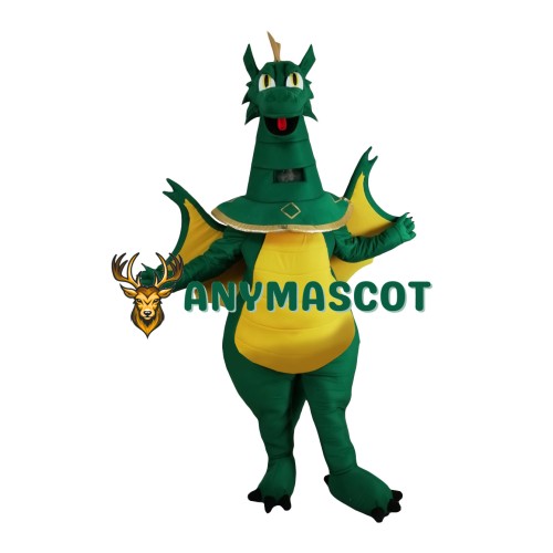 Lovely Realistic Lightweight Green Dragon Mascot Costume