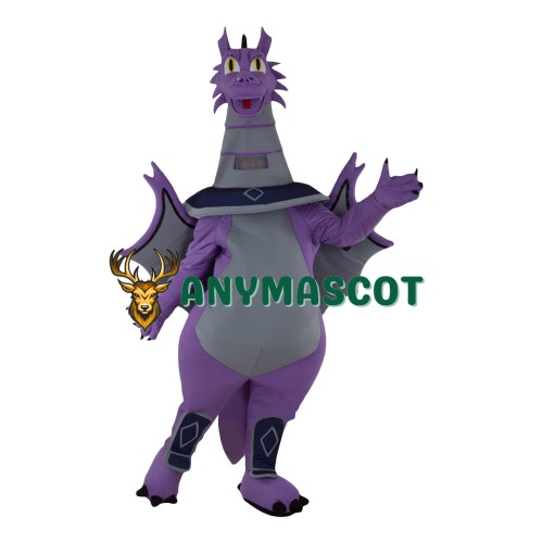 Realistic Lightweight Purple Dragon Mascot Costume