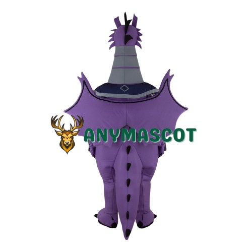 Realistic Lightweight Purple Dragon Mascot Costume