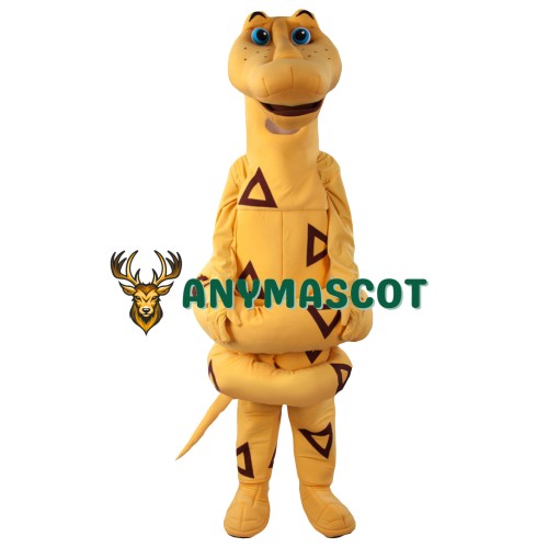 Realistic Lightweight Yellow Snake Mascot Costume