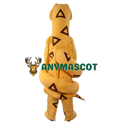 Realistic Lightweight Yellow Snake Mascot Costume