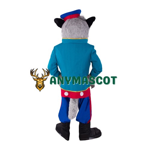 Happy Realistic Lightweight Wolf Mascot Costume