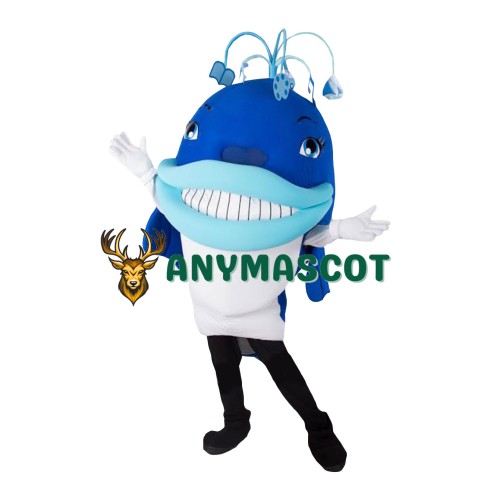 Realistic Lightweight Blue Fish Mascot Costume