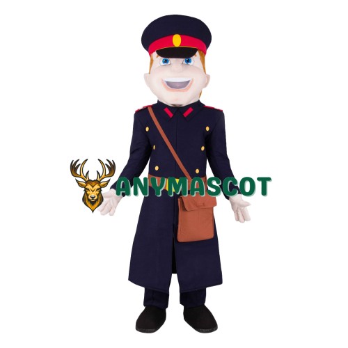 Realistic Lightweight Postal Officer Mascot Costume