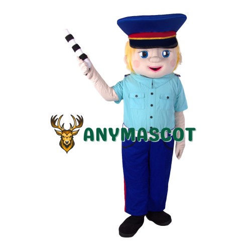 Realistic Lightweight Traffic Officer Mascot Costume