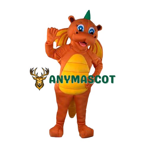 Realistic Lightweight Orange Dragon Mascot Costume