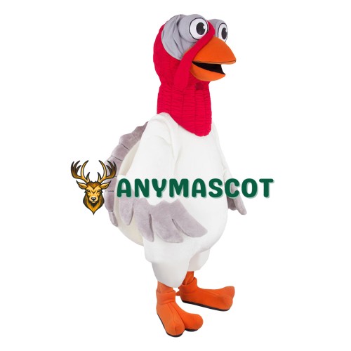 Realistic Lightweight White Turkey Mascot Costume