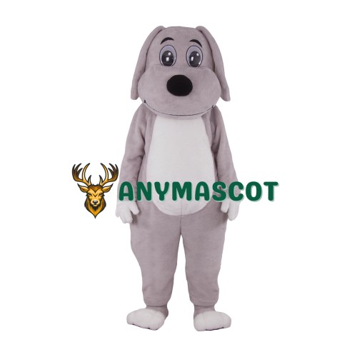 Grey Realistic Lightweight Dog Mascot Costume