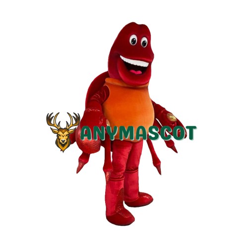 Happy Realistic Lightweight Crab Mascot Costume