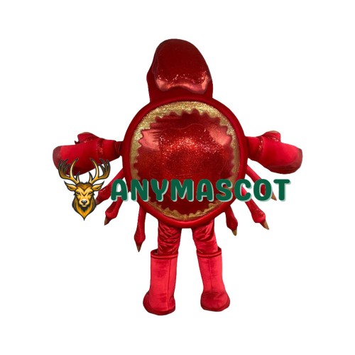 Happy Realistic Lightweight Crab Mascot Costume