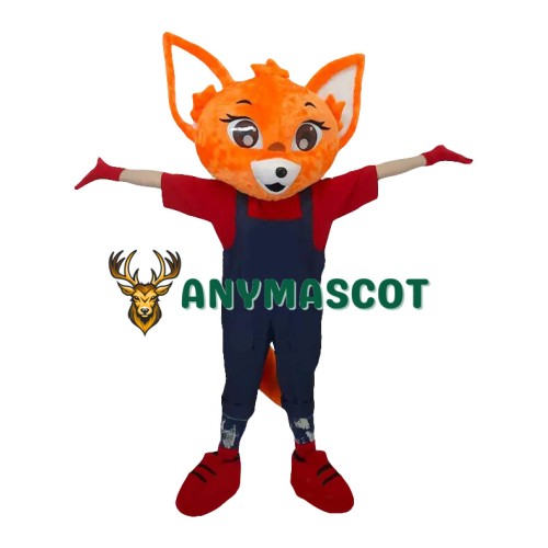 Happy Realistic Lightweight Fox Mascot Costume