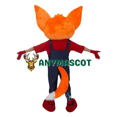 Happy Realistic Lightweight Fox Mascot Costume