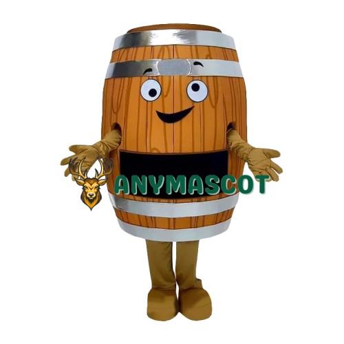 Happy Realistic Lightweight Wine Barrel Mascot Costume
