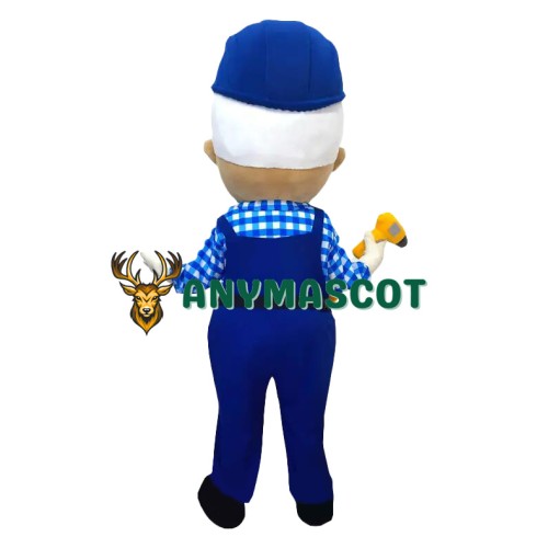 Lovely Realistic Lightweight Construction Worker Mascot Costume