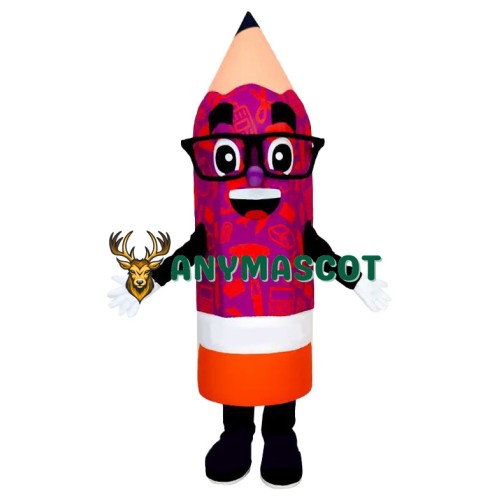 Happy Lightweight Pencil Mascot Costume