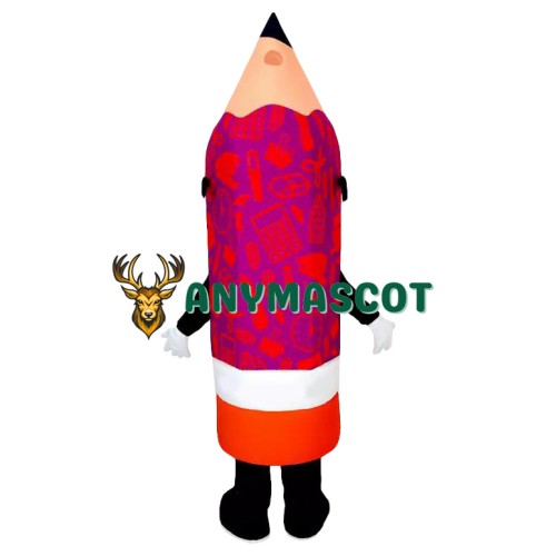 Happy Lightweight Pencil Mascot Costume