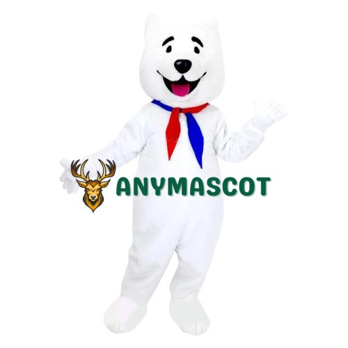 Happy Realistic Lightweight Polar Bear Mascot Costume