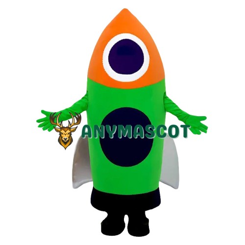 Realistic Green Rocket Mascot Costume