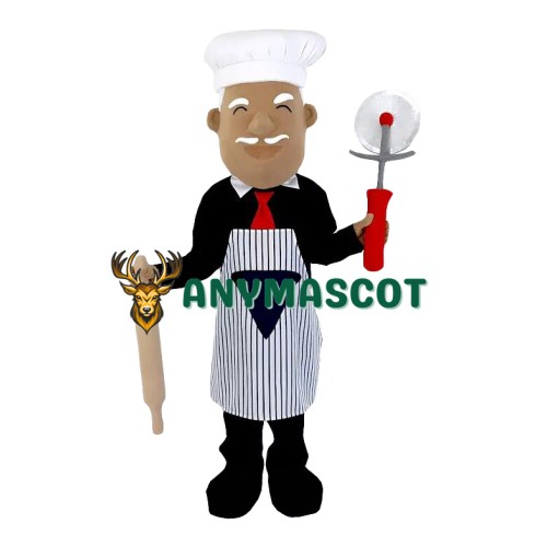 Happy Old Chef Mascot Costume