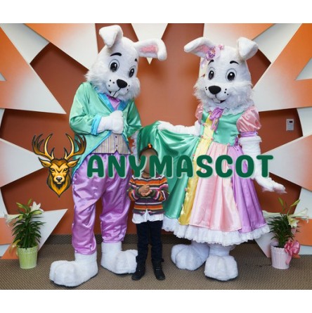 Easter Bunny Couple Mascot Costume