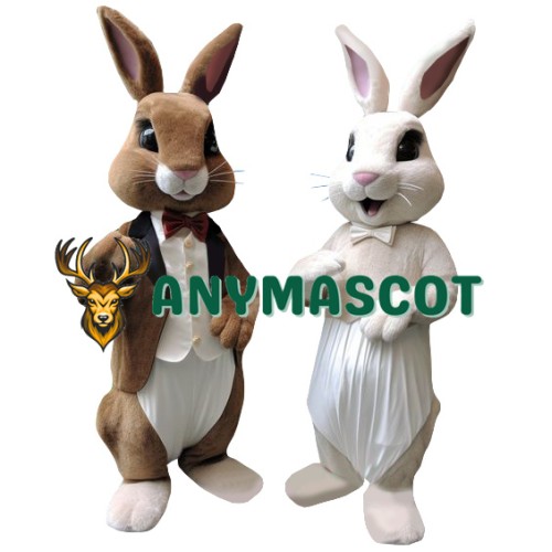 Brown or White Easter Bunny Mascot Costume