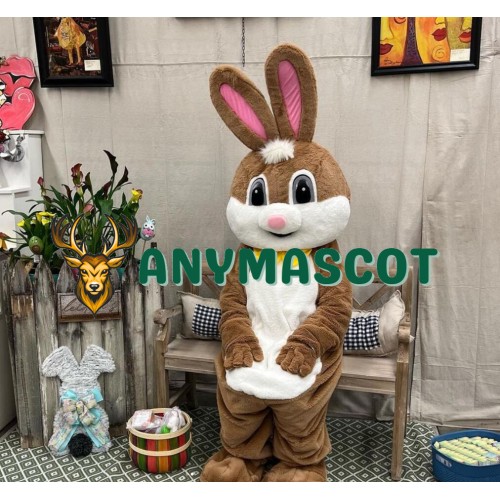 Affordable Happy Easter Bunny Mascot Costume