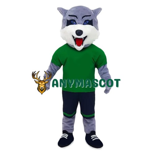 Happy Lightweight Wolf Mascot Costume Adult Costume