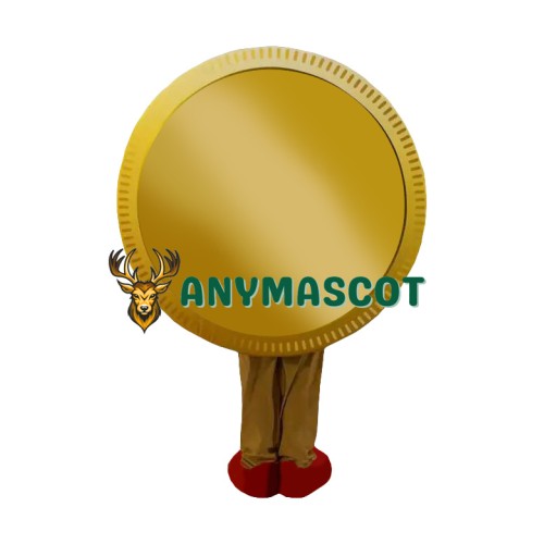 Happy Lightweight Golden Coin Mascot Costume