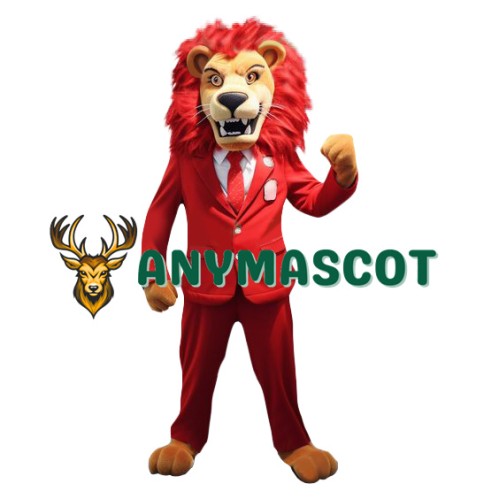 Realistic Red Hair Lion Mascot Costume